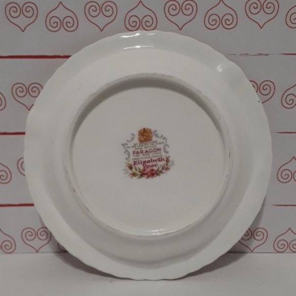 Paragon Ashtray Elizabeth Rose Fine Bone China pink roses Tobacciana Vintage 195 - Picture 6 of 7